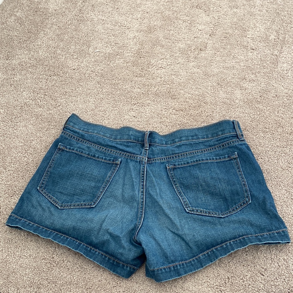 denim jean shorts size 12 low rise old navy - Picture 2 of 8